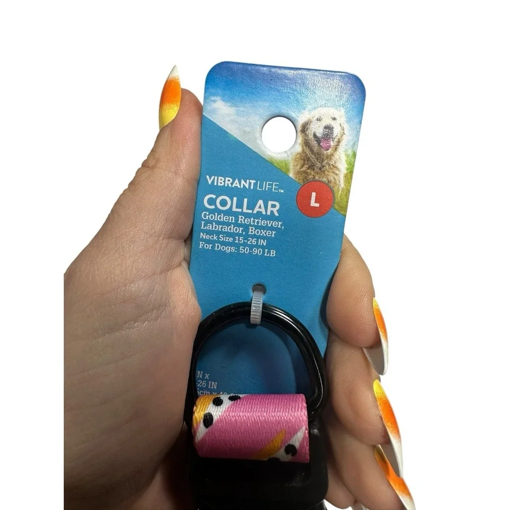VIBRANT LIFE‎ dog collar SIZE LARGE neck size 15-26 in 50-90 lb adjustable